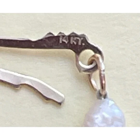 Vintage Freshwater Rice Pearl Necklace 17" w/ 14K Gold Bead Spacers & Clasp - Picture 12 of 12